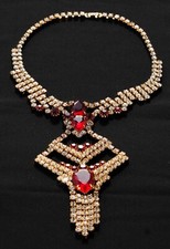 Modeschmuck Collier plus 2 Ohrhänger, vermutl. 80er Jahre aus Prag - wie neu