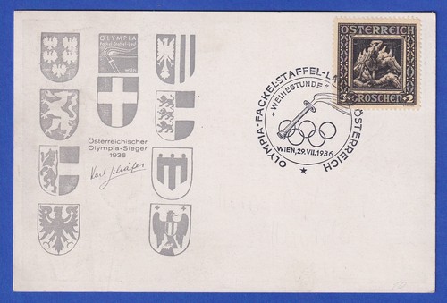 österreich 1936 gedenk karte - 1936, gedenk-karte