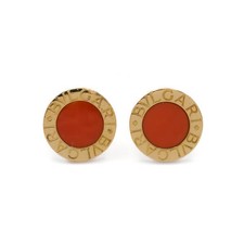 1 Paar BULGARI Manschettenknöpfe mit Koralle in 18 Kt. 750 Gold Coral Cufflinks