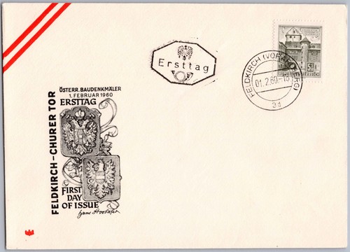 österreich fdc feldkirch - fdc, 1960