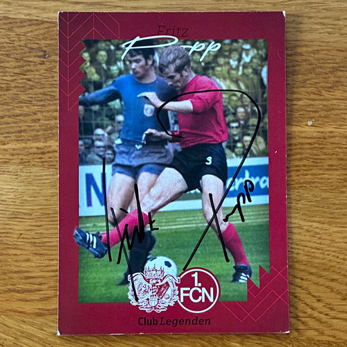 Fritz popp autogrammkarte 1 - popp,