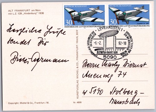 Postkarte sonderstempel sst - postkarte,