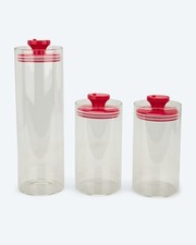 3x Vakuum-Vorratsgläser