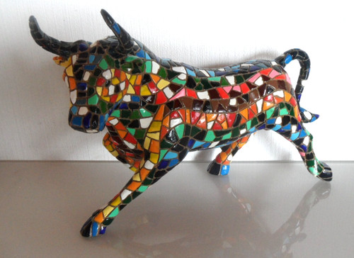 Mosaikfigur tierfigur toro - tierfigur, "el