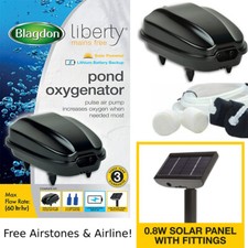 BLAGDON LIBERTY POND OXYGENATOR LUFTPUMPE SOLARBELÜFTUNG - BATTERIE-BACKUP
