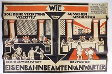 Plakat Reichsgewerkschaft deutscher Eisenbahn Beamter und Anwärter um 1935