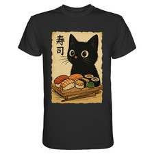 Sushi Katze T-Shirt Retro