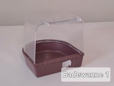 Vogelzubehör 3teilig | Badehaus, Sitzstange, Nest | für Volierenvögel