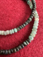 HSE Smaragd Kette Edelstein Collier im Farbverlauf 925er Silber rhod. 45 ct