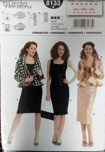 Burda 8133 kombination kleid - burda,