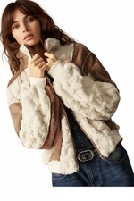 Fleecejacke Patchwork beige &