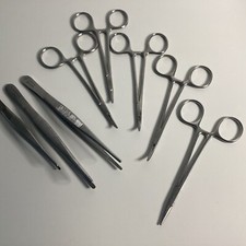 Chirurgische Pinzetten & Scheren - Edelstahl - 8 Teile (C26.5)