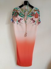 ETRO Milano Kleid IT42 DE36 S Midikleid Farbverlauf mit Gürtel Italy