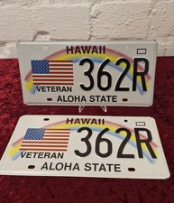 Hawaii Paar US USA Veteran Kennzeichen KFZ Nummernschild Metall Schild 
