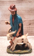 Alte Pappmache Figur Hirte mit