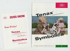 Werbeheft ZEISS IKON Tenax automatic Symbolica Kamera Fotos Preisblatt 1961