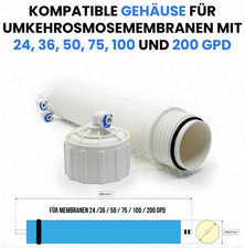 Membranengehäuse mit Anschlüsse für 24 bis 200 GPD Wasserfilter Osmoseanlage RO