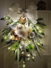 Türkranz Weihnachtskranz Dekokranz Adventskranz, LED, Unikat