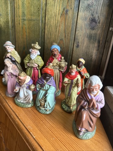 Vintage krippenfiguren 8er set - vintage,