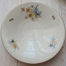 Sammelteller mit Goldrand, ca. 30 cm Durchmesser, Hertel-Jacob, Bavaria