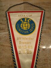 Wimpel 1.FC Lokomotive Leipzig SV Werder Bremen EC 1983 Fußball DDR Oberliga