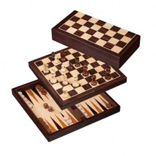 Chess Backgammon Checkers Set