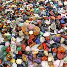 bunte Trommelsteine Mix aus aller Welt A - Qualität alle Größen von XXS - XXL p