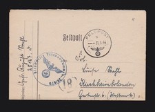 296. Infanterie-Division. Bobruisk,Rußland. Feldpost-Faltbrief  Text 31. 5. 1944