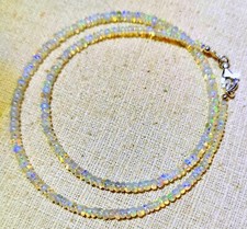 Welo Opal Kette - 925 Silber - 28 Karat - 43 cm - Äthiopien - poliert