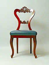 Nußbaum  Stuhl um 1870 Neo Rokoko Louis Philippe
