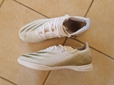 Adidas ~ Fußballschuhe ~ Gr.42,5 ~ X Ghosted 3 IN Halle Indoor white gold ~ TOP