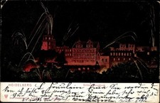 Ak Heidelberg am Neckar, Schlossbeleuchtung - 4910507