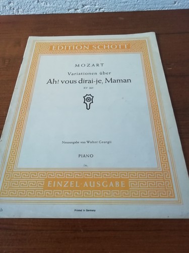 Noten mozart variationen über - mozart,