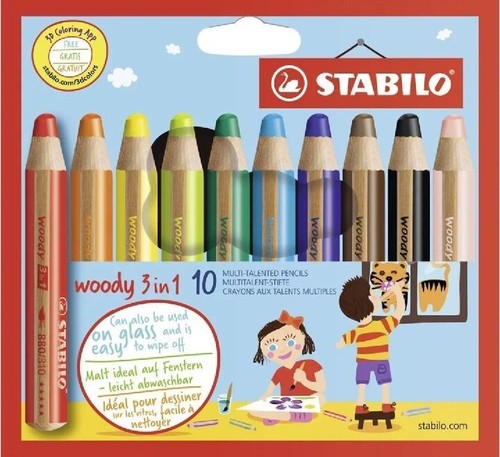 10x stabilo woody - stabilo, buntstift