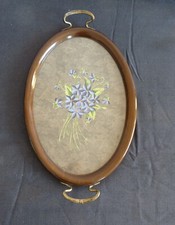 altes  Serviertablett Glas