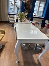 Esstische hochglanz  mit stühlen weiß