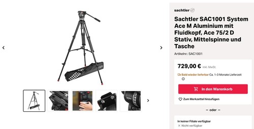 Sachtler ace videostativ mit - m,