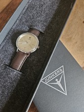Junkers Uhr "Bauhaus 40" - 9080103 - braunes Armband - mit OVP + RECHNUNG  2024