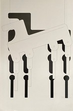 Prof. Erwin Heerich, große unsignierte und undatierte monochrome Grafik