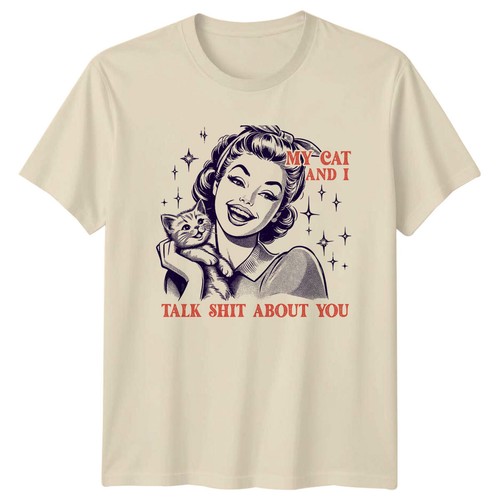 Cat and talk t about - and,