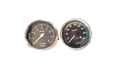 Abarth tachometer 180 kmh - 0-180,