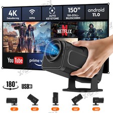 XGODY Mini Beamer 4K Heimkino Projektor HD WiFi Bluetooth Android TV USB HDMI DE