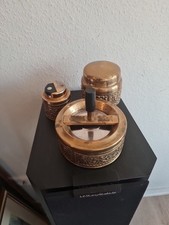 Erhard & Söhne Raucher Set Aschenbecher Messing  