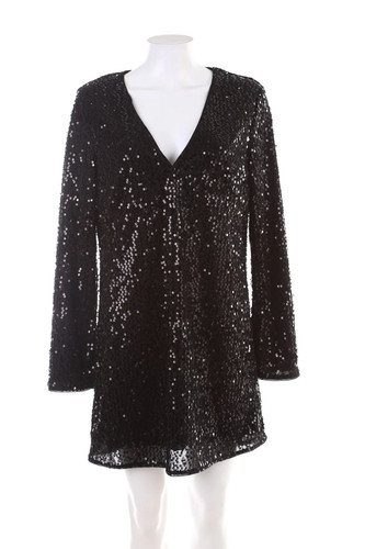 Kleid pailletten m schwarz - pailletten,