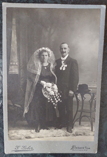 Kabinettfoto brautpaar - kabinettfoto,