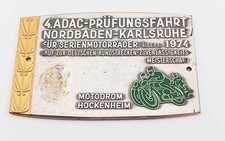 Plakette Hockenheim ADAC Meisterschaft  Motodrom 1974 