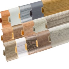 10m Fußleisten Sockelleisten Kabelkanal Laminatleisten 16 Farben Fussleiste