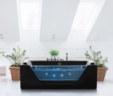 Whirlpool Badewanne SCHWARZ