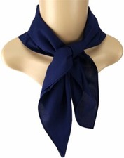 TigerTie Nickituch Halstuch marine Uni - Tuchgröße 60 x 60 cm - 100% Baumwolle