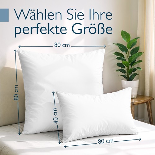 Daunenkissen 40x80 80x80 - , cm